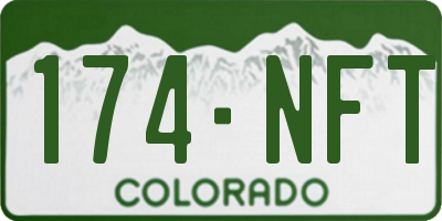 CO license plate 174NFT