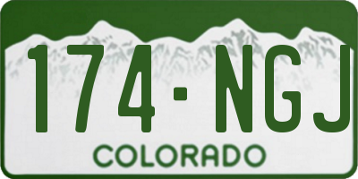CO license plate 174NGJ