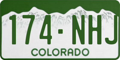 CO license plate 174NHJ