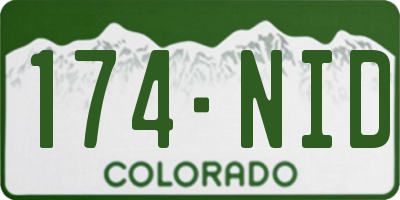 CO license plate 174NID