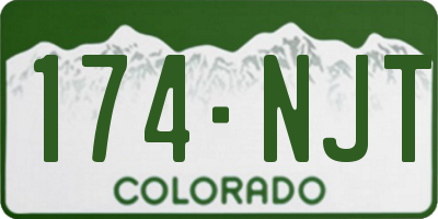 CO license plate 174NJT