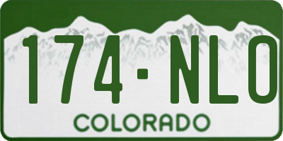 CO license plate 174NLO