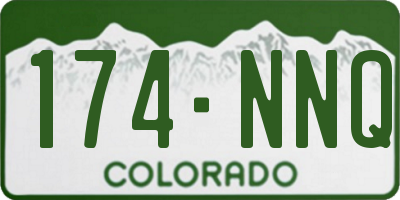 CO license plate 174NNQ
