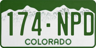 CO license plate 174NPD