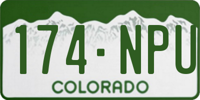 CO license plate 174NPU