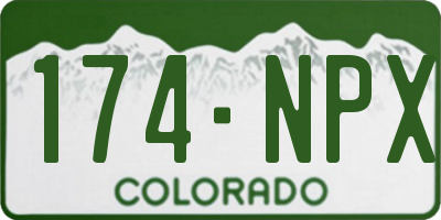 CO license plate 174NPX