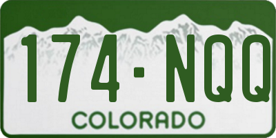 CO license plate 174NQQ