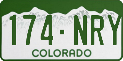 CO license plate 174NRY