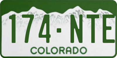 CO license plate 174NTE