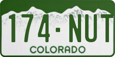 CO license plate 174NUT