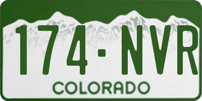 CO license plate 174NVR
