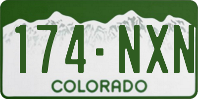 CO license plate 174NXN