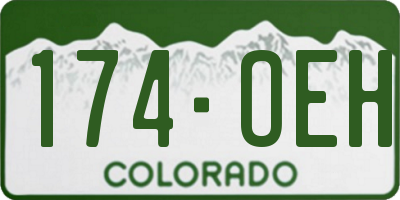 CO license plate 174OEH