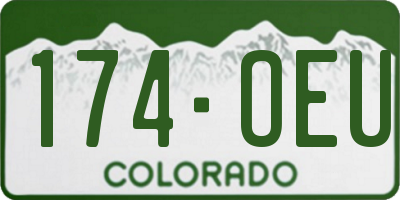 CO license plate 174OEU