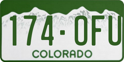 CO license plate 174OFU