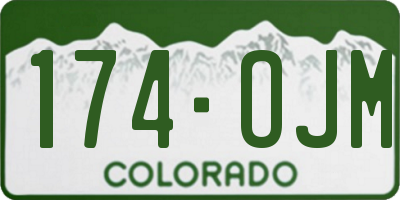 CO license plate 174OJM