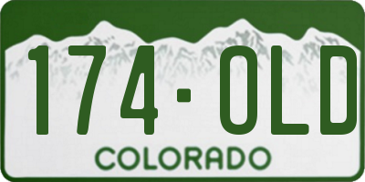 CO license plate 174OLD