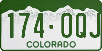 CO license plate 174OQJ
