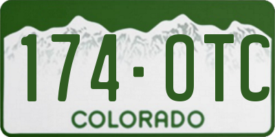 CO license plate 174OTC