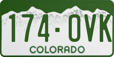 CO license plate 174OVK