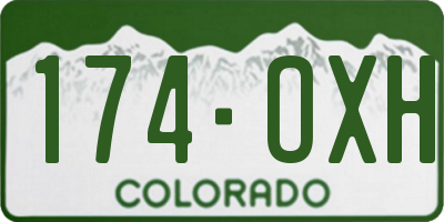 CO license plate 174OXH