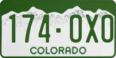CO license plate 174OXO
