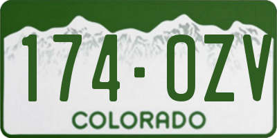 CO license plate 174OZV