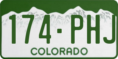 CO license plate 174PHJ