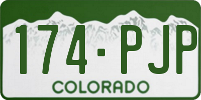 CO license plate 174PJP