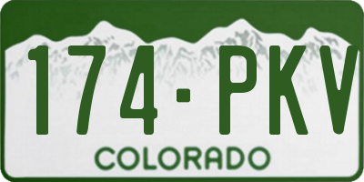 CO license plate 174PKV