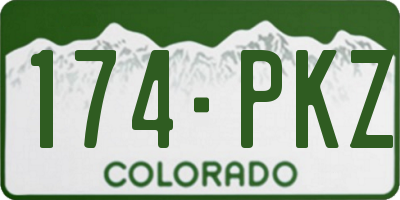CO license plate 174PKZ