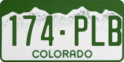 CO license plate 174PLB