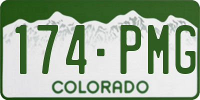 CO license plate 174PMG