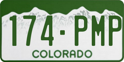 CO license plate 174PMP