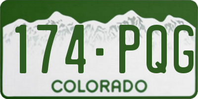 CO license plate 174PQG