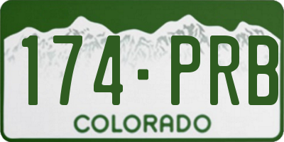 CO license plate 174PRB