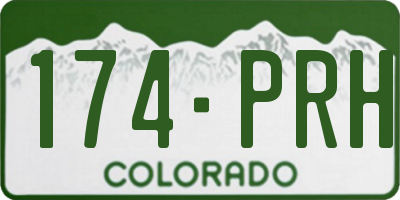 CO license plate 174PRH