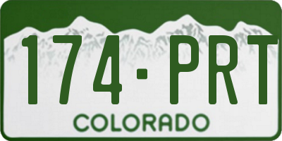 CO license plate 174PRT