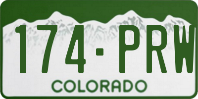 CO license plate 174PRW