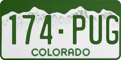 CO license plate 174PUG