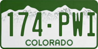 CO license plate 174PWI