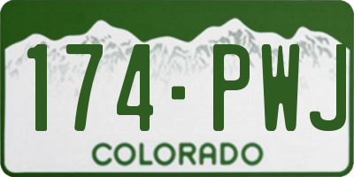 CO license plate 174PWJ