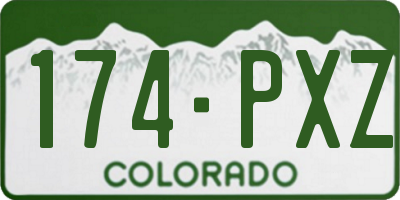 CO license plate 174PXZ