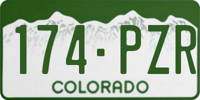 CO license plate 174PZR