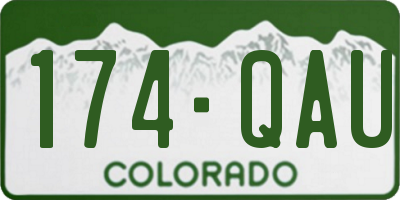 CO license plate 174QAU