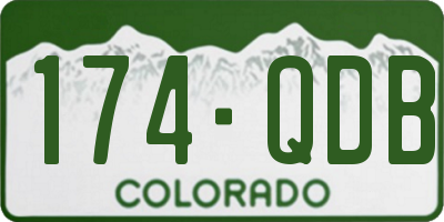 CO license plate 174QDB