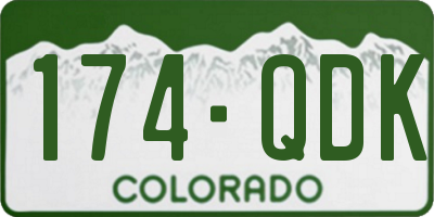 CO license plate 174QDK