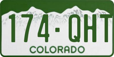 CO license plate 174QHT