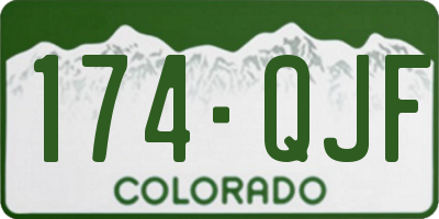 CO license plate 174QJF