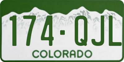 CO license plate 174QJL